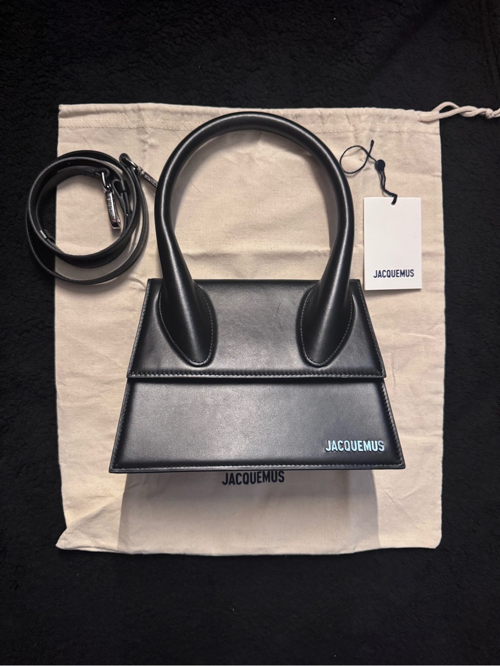 Jacquemus Black Le Grand Chiquito Leather Top-Handle Bag